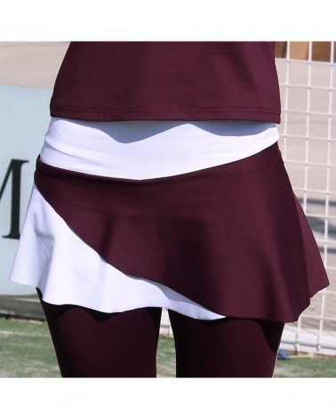 FALDA MELISA (GRANATE / BLANCA )